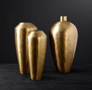 Jarrones de flores dorados y brillantes para decoración del hogar, jarrones de Metal con diseño de lujo moderno, para uso en bodas - Product Image 6