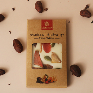 Barra de chocolate hecha a mano con frutas y nueces, caja de 27g, chocolate blanco puro natural, verde y negro, hecho en fresa de Vietnam - Product Image 2