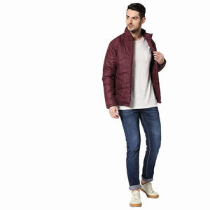 Custom Made Winter Puffer Jackets for Gents Stand Collar with <b>Zipper</b> Outdoor Wear with Pattern Decoration - Product Image 6