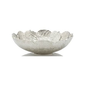 Fancy Leaves Serving Bowls in <b>Silver</b> Aluminum Serving Bowls for Home Use and Home Decor and Food Serving - Product Image 5