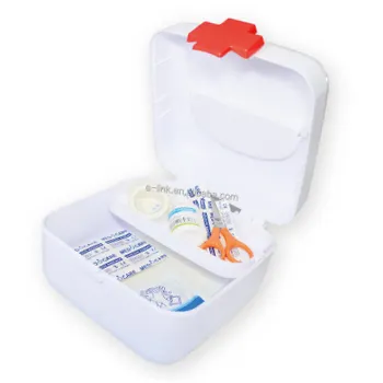 Empty Square Supplement Medicine Holder First Aid Kit Storage Box