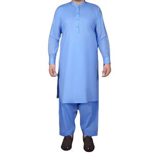 ชุดคุर्ตา ชัลวาร์ สีน้ำเงินสำหรับผู้ชาย ขายดี ดีไซน์ใหม่สำหรับฤดูร้อนและฤดูหนาว ปี 2022 ชุดขายดี - Product Image 1