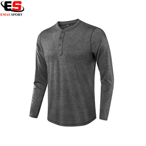 New Arrival Men's Full <b>Sleeve</b> <b>T</b>-<b>Shirt</b> High Quality Cotton Quick Dry Light Solid Pattern 3 <b>Buttons</b> Fitted Style <b>With</b> Custom Logo - Product Image 2