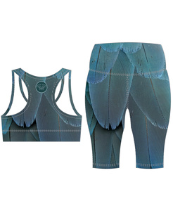 ชุดโยคะ 2 ชิ้น บอดี้ฟิต 2026 สำหรับผู้หญิง เอวสูง แขนกุด ทรงไบค์เกอร์ ผ้ายืดสแปนเด็กซ์/โพลีเอสเตอร์ เอวยางยืด - Product Image 6