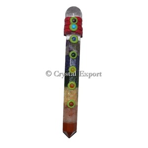 Obelisco de Cristal con Chakras, Péndulo Tallado y Pulido, Varita de Piedra Semipreciosa, Decoración para el Hogar, Herramienta de Feng Shui - Product Image 1