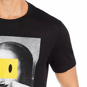 Customized graphic print Design Men Wear black T.Shirts For Men Summer Collection pure organic cotton fabric - Product Image 6