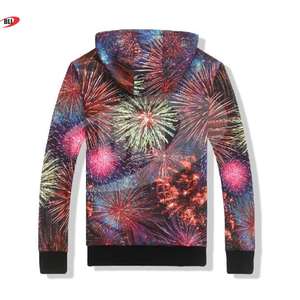Vente en gros de sweats à capuche imprimés avant et arrière avec sublimation du logo de votre propre marque sweats à capuche zippés personnalisés pour hommes et femmes - Product Image 6