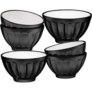 Natural Marble Black Porcelain Enamelwear Handmade Dinner Bowl for Soup Salad Cereal at Best Price wholesale in India
