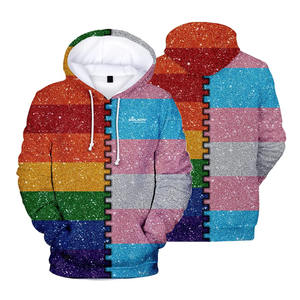 Sudadera con capucha ligera multicolor para hombre 100% poliéster Spandex gráfico colorido tinte sublimado estampado cómodo con capucha. - Product Image 4
