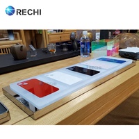 RECHI comptoir lumineux personnalisé acrylique accessoire de téléphone au détail POS présentoir plateau pour différents modèles de téléphone affichage de démonstration
