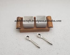 Plateau de service de chocolats en bois avec ensemble de bols bol à Dessert de taille personnalisée de qualité supérieure avec plateau pour l'utilisation de service d'hôtel à la maison - Product Image 5