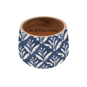 Cuencos de alimentación de madera de Acacia con estampado adhesivo para manualidades, mesa de cena, utensilios de cocina, cuenco esmaltado o servicio de frutas - Product Image 1