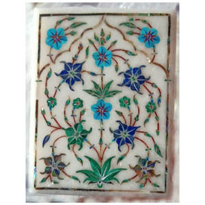 Boîte de travail multicolore, 15 pièces, incrustation de perles en marbre - Product Image 1