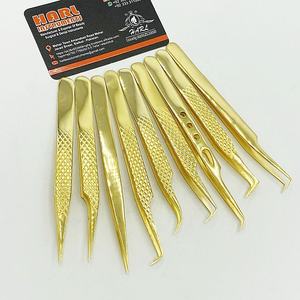 Stainless Steel Pointed Tip <b>Eyelash</b> <b>Extension</b> Tweezer <b>Kit</b> with Anti-Magnetic Design 10mm Length Private Label Makeup Tools - Product Image 5