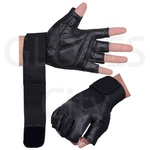 Gants d'entraînement de gym professionnels unisexes à demi-doigts Gants de levage en cuir épais Design respirant pour GANTS City - Product Image 2