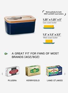 Beurrier avec couvercle en bois, récipient alimentaire fait main, parfait pour la cuisine, la salle à manger, les restaurants et la vaisselle de maison - Product Image 5