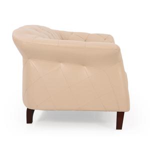 Olivia-Canapé deux places tufté en cuir véritable - Product Image 4