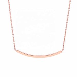 Collar de barra curvada para mujer, joyería de plata de ley 925, collar Simple de Plata de Ley 925, collares chapados en oro - Product Image 5