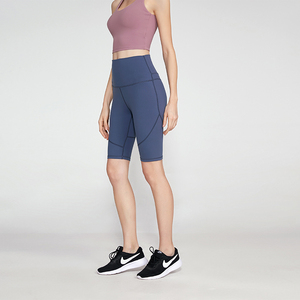 New Arrival Custom Logo Compression Gym <b>Shorts</b> Women V <b>Waist</b> Yoga Scrunch Butt Lift Activewear Solid Lady Fitness Workout Pants - Product Image 5