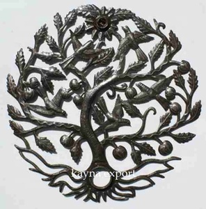 Art mural antique en métal coulé Artisanat de luxe rond encadré pour salon salles à manger Design Art déco classique pour décor de Noël - Product Image 1