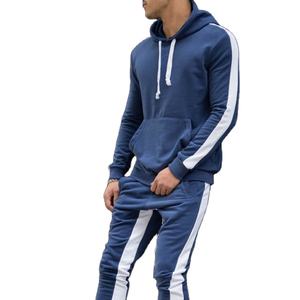 Survêtement de gymnastique 100% coton unisexe au design personnalisé pour hommes vêtements de fitness d'hiver à rayures vente en gros - Product Image 6