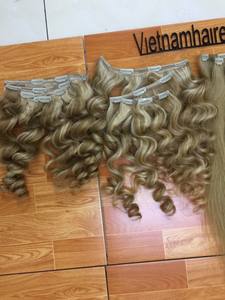 Extensions de cheveux 100% humains vierges Remy, couleurs mélangées, avec double trame machine, 100 grammes - Product Image 6