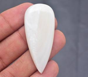 Cabochon mère de perles 50 cm, mouton blanc naturel, ample, pierres précieuses, vente en gros, vadrouille - Product Image 1