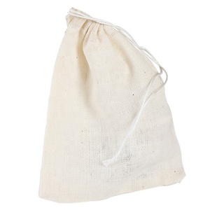 Bolsa con cordón de muselina de algodón orgánico, bolsa de muselina ecológica - Product Image 2