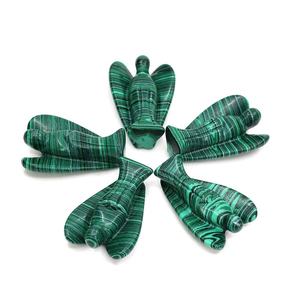 Cristal ange Hit malachite sculpture cristal 2 à 2.5 pouces pierre guérison pierres précieuses en vrac ange figurine pour la décoration de la maison - Product Image 3