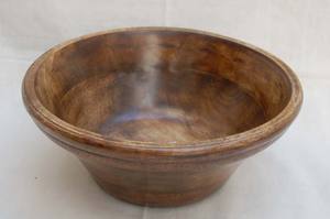 Sustainable Eco-Friendly <b>Wooden</b> round Dish with Carved Edge & Engraved Technique Soup <b>Bowl</b> for Home & Hotel Use - Product Image 2