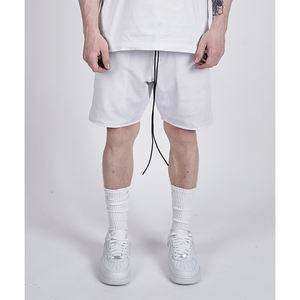 Custom White Mesh <b>Shorts</b> <b>with</b> Drawstrings <b>with</b> Side <b>Zipper</b> <b>Pockets</b> <b>Shorts</b> available <b>with</b> custom logo printing and embroidery - Product Image 2