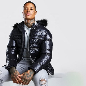 Chaqueta con Logo personalizado para hombre, prendas de vestir con relleno, de talla grande, a la moda, venta al por mayor - Product Image 1