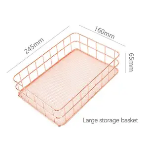 Rosa de oro de Metal Base de malla de alambre montado en la cesta de frutas en Venta caliente - Product Image 1