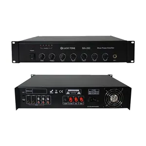Amplifier Mixer 260W, Mixer Hemat Biaya Amp dengan 5 Input dengan Speaker Output Pelindung Sirkuit Pendek