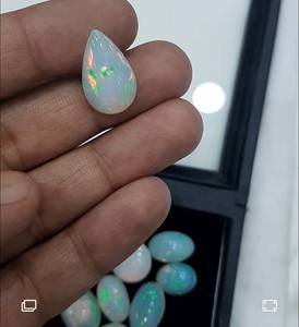 Opale éthiopienne naturelle authentique, cabochon ovale, traitée thermiquement - Product Image 4