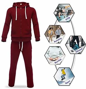 <b>Lounge</b> Wear Style Men's Thick Heavyweight Drawstrings Hoodie 2pc <b>Set</b> Tracksuits Pullover Fall Casual Sweat Suit For Men - Product Image 1