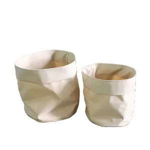 POLYESTER or cotton storage basket box or poly rattan storage basket for deco, bathroom, laundry