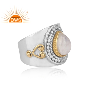Rainbow Moonstone Set Sterling Silver Handmade Antique <b>Ring</b> Gemstone Jewelry for Women Gift for Her Vintage Collection - Product Image 3