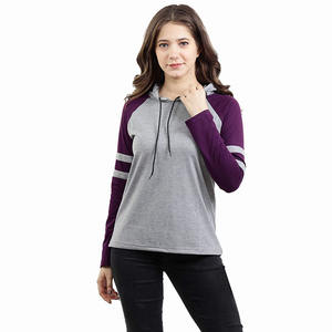 Sudadera con capucha de bloque de lujo para mujer, suéter de manga larga con cordón - Product Image 1