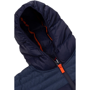 New 2026 <b>Men's</b> Navy Blue Hooded Down Puffer <b>Jacket</b> Windproof Casual <b>Winter</b> Coat Regular Fit Zipper Closure Solid Color - Product Image 6