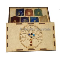 Boîte cadeau pyramide sanskrit Arbre de Vie Chakra, artisanat unique |   Rozrincrystals.com Art religieux de collection inspiré du monde