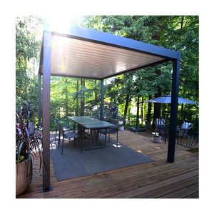 Pergola de gazébo en aluminium manuel, villa, toit en verre, qualité supérieure, quincaillerie, modèle très bon marché, pergola - Product Image 3