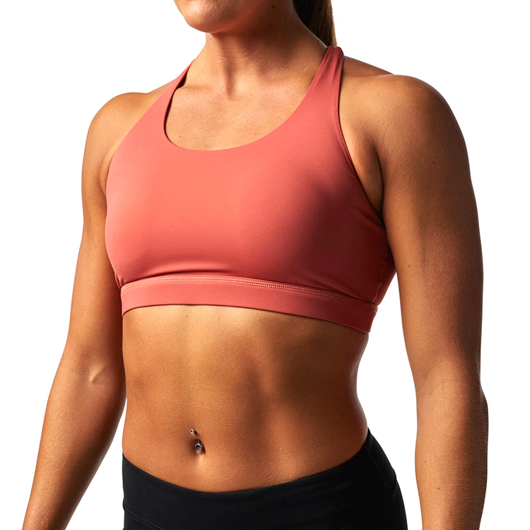 Custom Women's Plus Size Lightweight Sports Bra High for Seamless Front Logo for Yoga Gym Training Wholesale