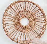 Juego de 3 Cestas Boho Hechas a Mano en Vietnam, Platos Decorativos Tejidos para Colgar en la Pared - Product Image 6