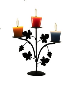 BLACK <b>STAR</b> TEA LIGHT <b>CANDLE</b> <b>HOLDER</b> Handmade Elegant Home Decor Custom Finish Brassworld India - Product Image 6