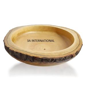 Design de luxe fabriqué à la main pour hôtel fête de mariage soupe salade nourriture mangue bois serveur bol hôtel et restaurant restauration - Product Image 1