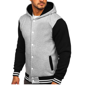 Pull de haute qualité sweat à capuche pour homme fermeture éclair intégrale Logo personnalisé broderie vêtements de sport actifs hiver teint uni fermeture éclair intégrale - Product Image 4