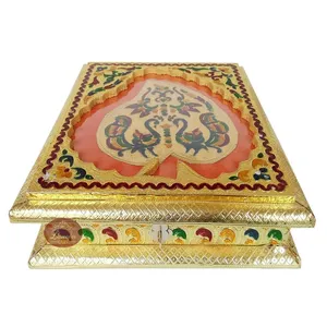 Quadratisches/rechteckiges inneres Schneid blatt entworfenes dekoratives handgemachtes hölzernes Meena kari Trocken frucht tablett