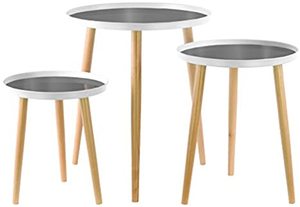 Modern Metal Nesting Side Table Set 3 Cheap Bulk Price Home Bedside Furniture Villa Hotels Restaurants Living Room Marble Finish - Product Image 5