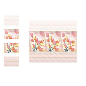 Nuevo diseño floral decorativo exterior azulejos de pared de cerámica 300x450mm - Product Image 4